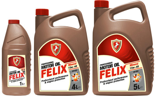 Моторное масло FELIX Mineral 15W-40 SF/CC 4л